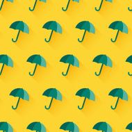 Vector icon of umbrella on yellow background