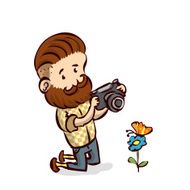Hand drawn hipster Vector cartoon illustration N2