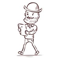 Hand drawn hipster Vector cartoon illustration N4
