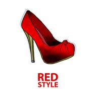 scarlet shoe