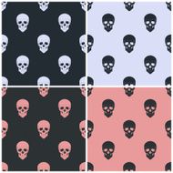 Seamless pattern with skull