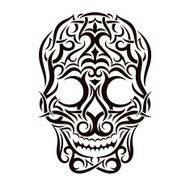 Tattoo tribal skull Vector design element