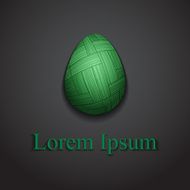 Stylish creative knite easter egg logo sample text