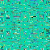 Vector seamless ethnic pattern N18