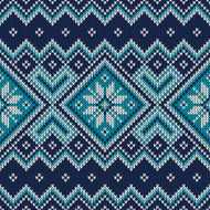 Vintage Sweater Design Seamless Knitted Pattern
