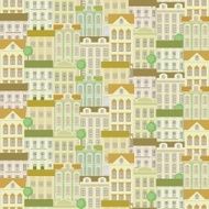 City seamless pattern with buildings N2