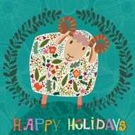 Happy Holidays card in vector N2