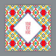 card with geometric pattern