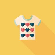 Valentine's Day clothes flat icon with long shadow eps10 N20
