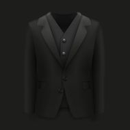 Jacket over a black background
