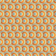 Seamless Circle Orange Pattern