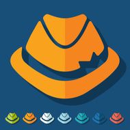 Flat design hat N2