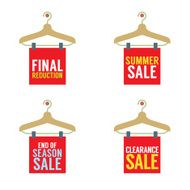 Clothes Hangers With Sale Tag N5