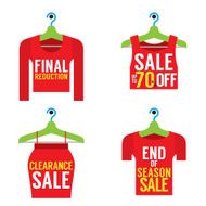 Woman Clothes On Hanger With Sale Tag