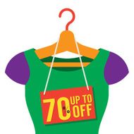 Woman Clothes On Hanger With Sale Tag N2