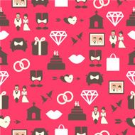 Seamless pattern with wedding equipment