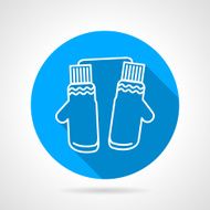 Mittens pair flat vector icon