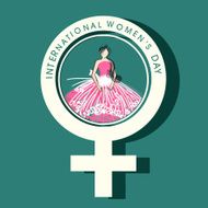 International Women&#039;s Day celebration with female symbol N3