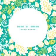 Vector emerald flowerals frame seamless pattern background