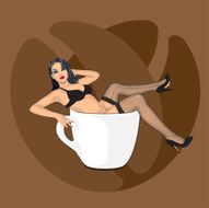 coffee cup girl