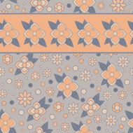 Floral seamless pattern with stripe