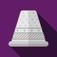 Flat vector icon for sewing thimble