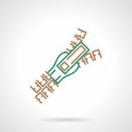 Flat line vector icon for zipper