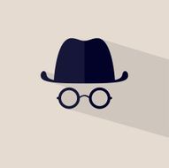 Icon hat and glasses Vector
