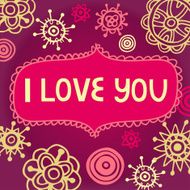 Cute floral background in vector Romantic card