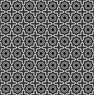 Black and White Circle Seamless Pattern Background N2