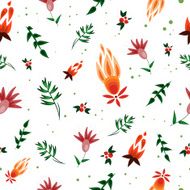 Seamless Vector Floral Background Pattern