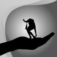 Vector silhouette of a woman N246