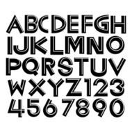 Retro Alphabet fonts and numbers