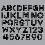 Alphabet fonts and numbers
