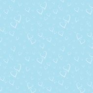 Vector Seamless Pattern with Stylized Hearts