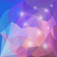Abstract bright colored polygonal geometric triangular background with glaring lights N7