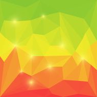Abstract bright colored polygonal geometric triangular background with glaring lights N10