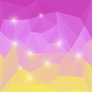 Abstract bright colored polygonal geometric triangular background with glaring lights N11