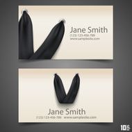 Bag with handle vector business card