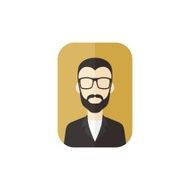 man hipster avatar user picture cartoon character N2