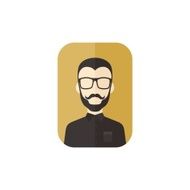 man hipster avatar user picture cartoon character N3