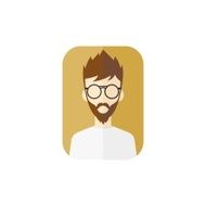 man hipster avatar user picture cartoon character N4