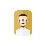 man hipster avatar user picture cartoon character N6