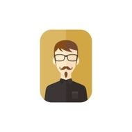 man hipster avatar user picture cartoon character N10