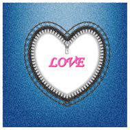 Denim and zipper hearth frame