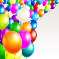 Vector illustration party balloons with space for your text
