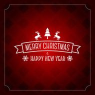 Merry Christmas greeting card template - red pattern