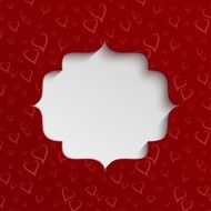 White paper banner in vintage or retro style