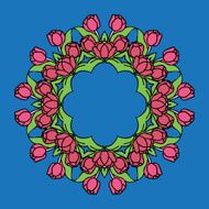 Round floral frame N2