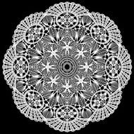 background with white circle of lace N2